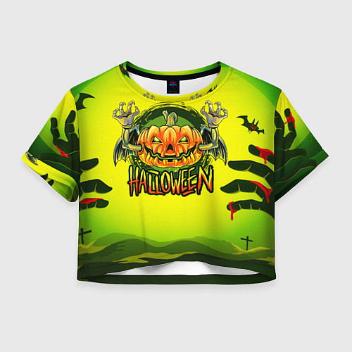 Женский топ Тыква - зомби хэллоуин / 3D-принт – фото 1