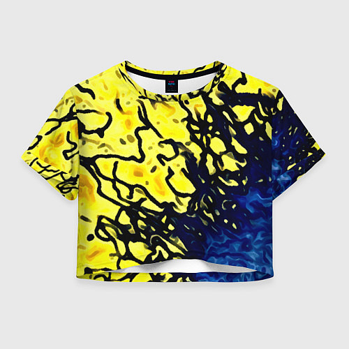 Женский топ Клякса и краски / 3D-принт – фото 1