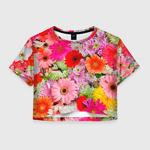 Женский топ Colorful chrysanthemums / 3D-принт – фото 1