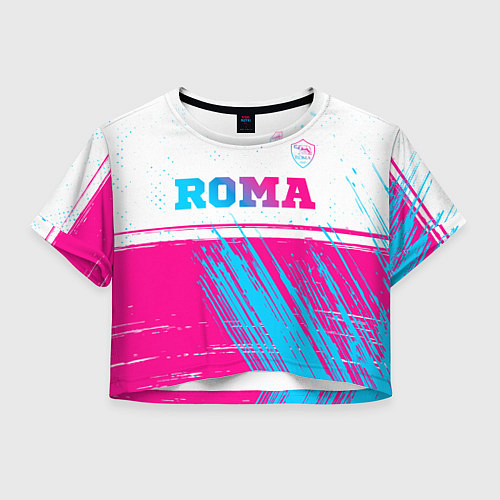 Женский топ Roma neon gradient style: символ сверху / 3D-принт – фото 1