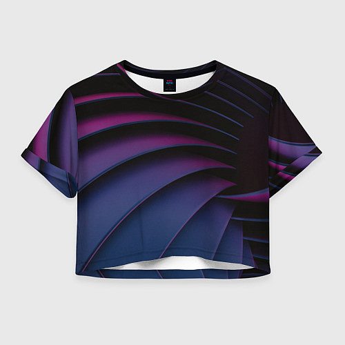 Женский топ Спиральные тёмные пластины / 3D-принт – фото 1