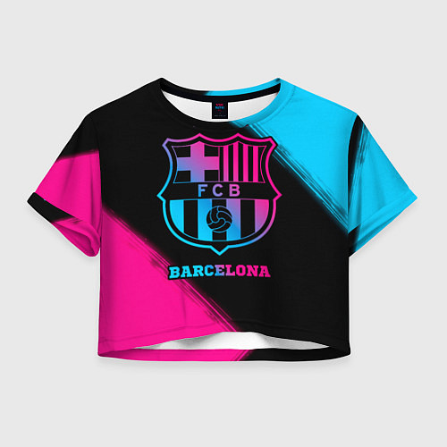 Женский топ Barcelona - neon gradient / 3D-принт – фото 1