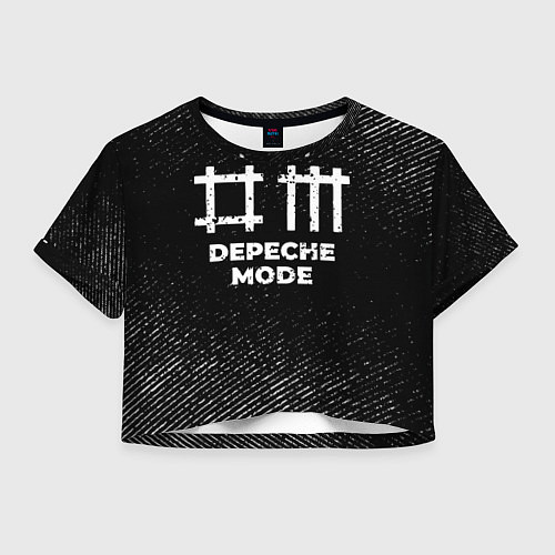 Женский топ Depeche Mode с потертостями на темном фоне / 3D-принт – фото 1