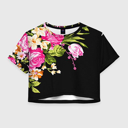 Женский топ Букет цветов / 3D-принт – фото 1