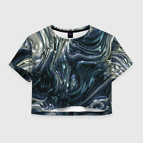 Женский топ Aesthetic visual art metal slime / 3D-принт – фото 1