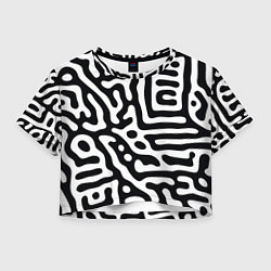 Женский топ Черно-белый фон