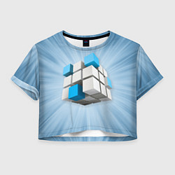 Женский топ Трёхцветный кубик Рубика