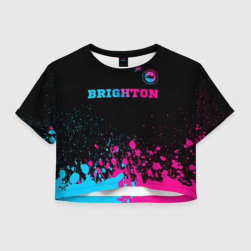 Женский топ Brighton - neon gradient: символ сверху / 3D-принт – фото 1