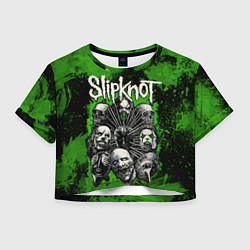 Женский топ Slipknot green abstract