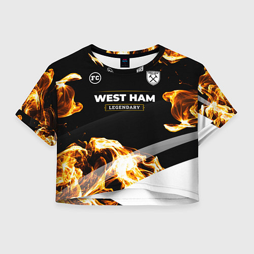 Женский топ West Ham legendary sport fire / 3D-принт – фото 1