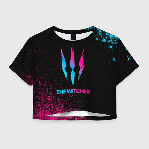 Женский топ The Witcher - neon gradient / 3D-принт – фото 1