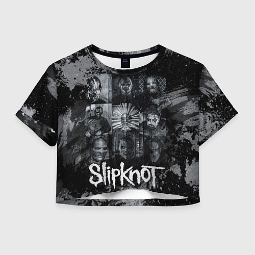 Женский топ Slipknot black & white style / 3D-принт – фото 1