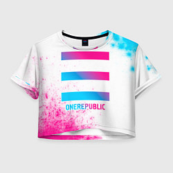 Женский топ OneRepublic neon gradient style