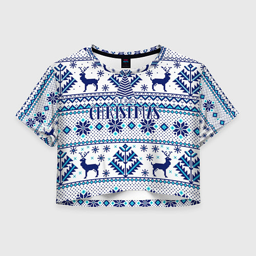 Женский топ Happy new year, merry christmas / 3D-принт – фото 1