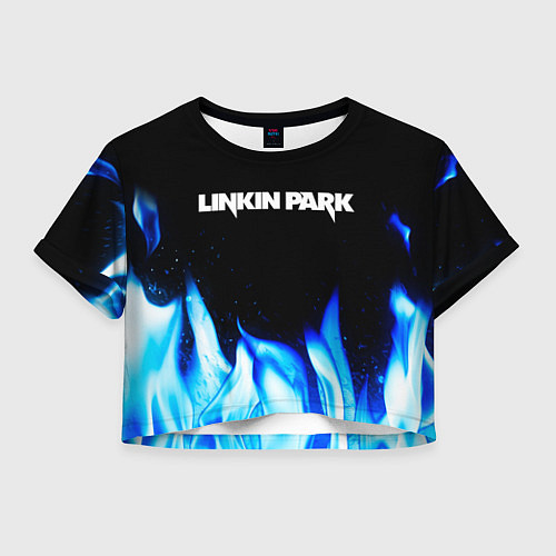 Женский топ Linkin Park blue fire / 3D-принт – фото 1