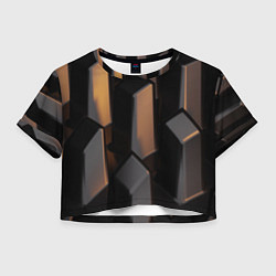 Женский топ Абстрактные тёмные геометрические блоки