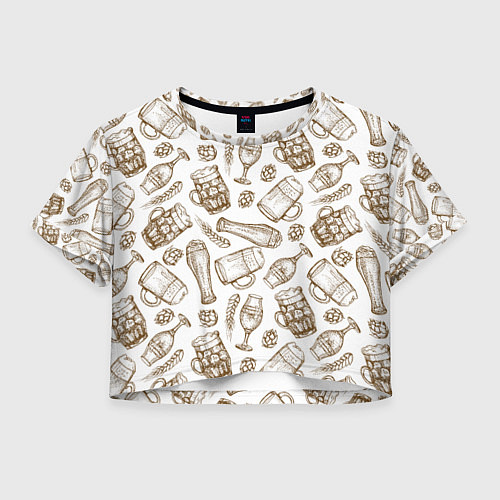 Женский топ Beer - hops and malt / 3D-принт – фото 1