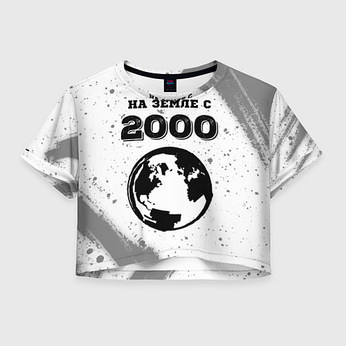 Женский топ На Земле с 2000: краска на светлом / 3D-принт – фото 1