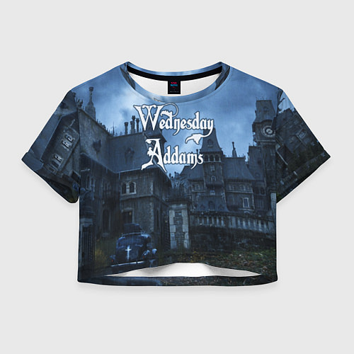 Женский топ Уэнсдэй Аддамс - замок / 3D-принт – фото 1