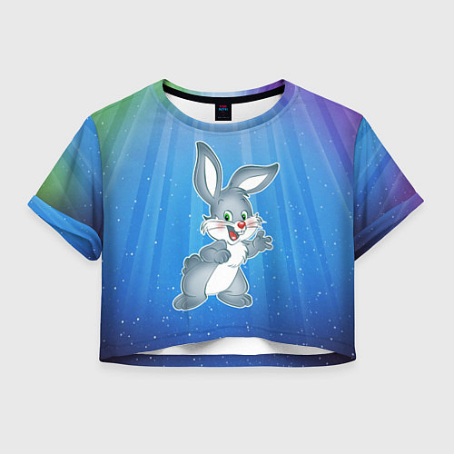Женский топ Зайка улыбается и машет лапкой / 3D-принт – фото 1
