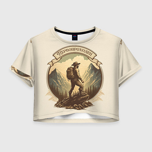 Женский топ Первопроходец в винтажном стиле / 3D-принт – фото 1