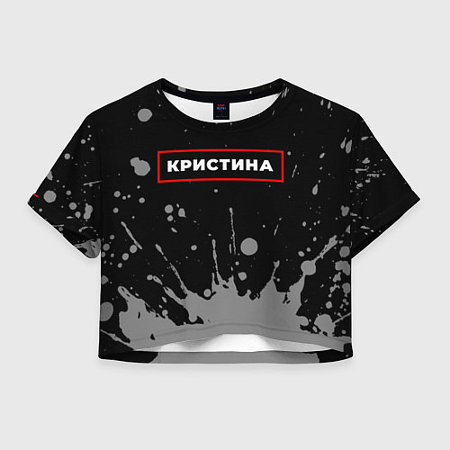 Женский топ Кристина - в красной рамке на темном / 3D-принт – фото 1