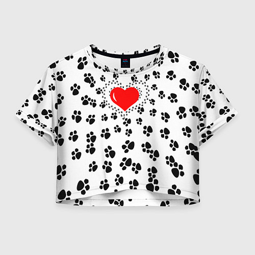 Женский топ Любовь к пушистым / 3D-принт – фото 1