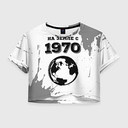 Женский топ На Земле с 1970: краска на светлом