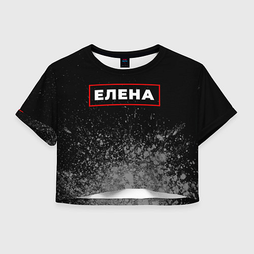 Женский топ Елена - в красной рамке на темном / 3D-принт – фото 1