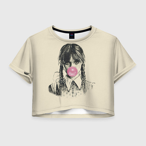 Женский топ Wednesday bubble gum / 3D-принт – фото 1