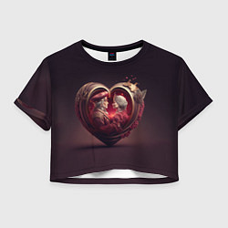 Футболка 3D укороченная женская Любовь на все времена, цвет: 3D-принт