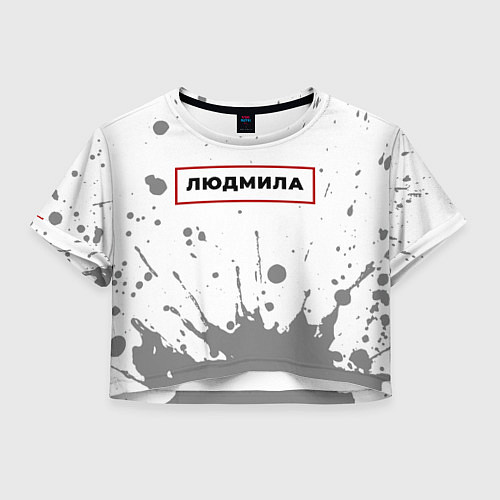 Женский топ Людмила - в красной рамке на светлом / 3D-принт – фото 1