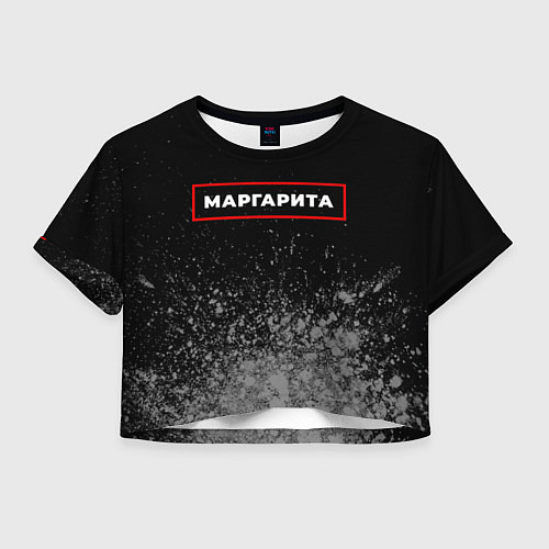 Женский топ Маргарита - в красной рамке на темном / 3D-принт – фото 1