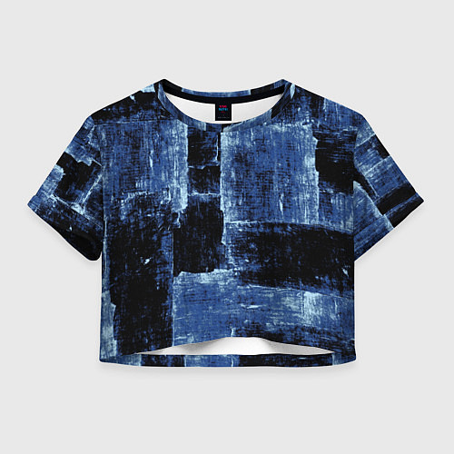 Женский топ Синий абстракт / 3D-принт – фото 1