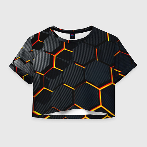 Женский топ Плиты стиль соты киберпанк / 3D-принт – фото 1