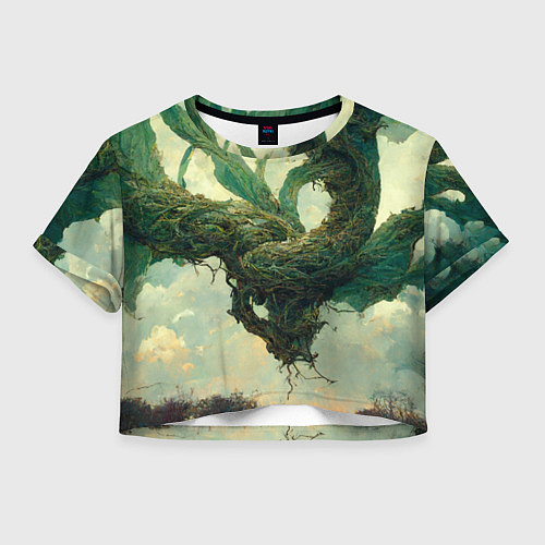 Женский топ Рисунок нейросети / 3D-принт – фото 1