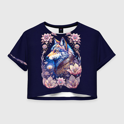 Женский топ Мистическая волчица / 3D-принт – фото 1