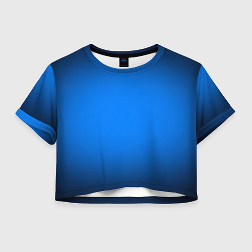 Женский топ Лазурный фон и черная виньетка / 3D-принт – фото 1