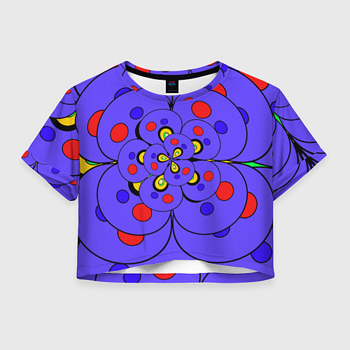 Женский топ Полукруг яркий орнамент / 3D-принт – фото 1