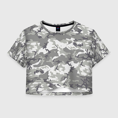 Женский топ Снежный камуфляж / 3D-принт – фото 1