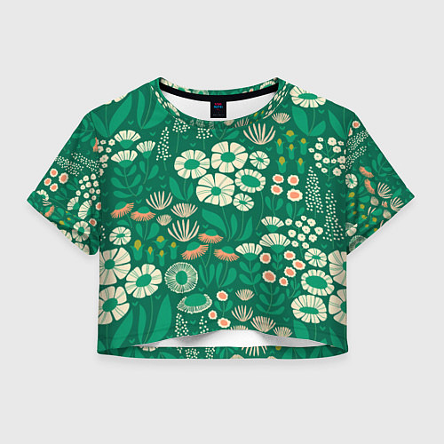 Женский топ Поле цветов / 3D-принт – фото 1