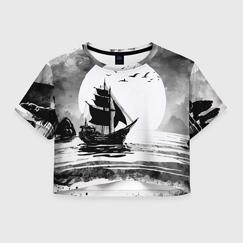 Женский топ Корабль в море / 3D-принт – фото 1