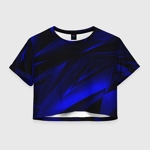 Женский топ Geometry blue stripes / 3D-принт – фото 1