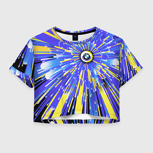 Женский топ BMW - neon pattern - Germany / 3D-принт – фото 1