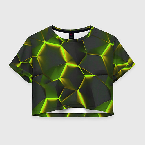 Женский топ Разлом неоновых плит / 3D-принт – фото 1