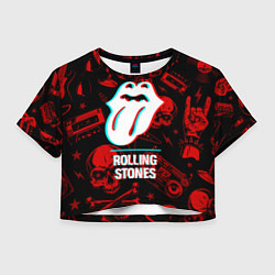 Женский топ Rolling Stones rock glitch