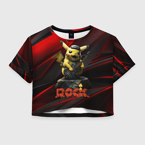 Женский топ Pikachu Rock style / 3D-принт – фото 1