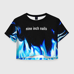 Женский топ Nine Inch Nails blue fire