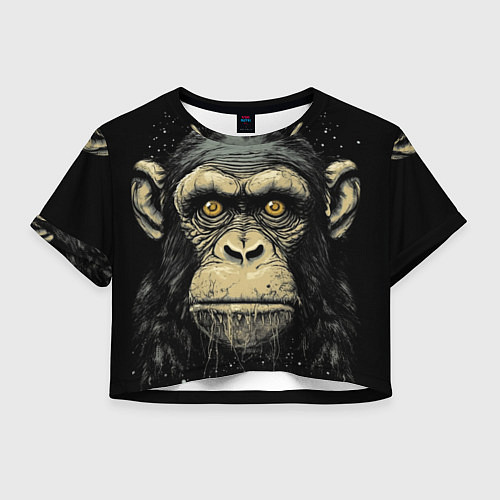 Женский топ Портрет обезьяны: арт нейросети / 3D-принт – фото 1