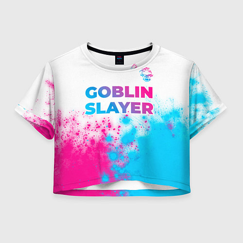 Женский топ Goblin Slayer neon gradient style: символ сверху / 3D-принт – фото 1